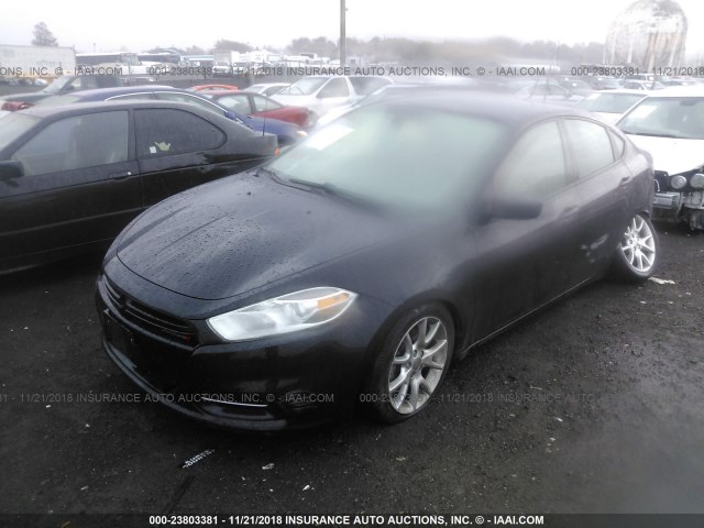 1C3CDFBA3DD201517 - 2013 DODGE DART SXT BLACK photo 2