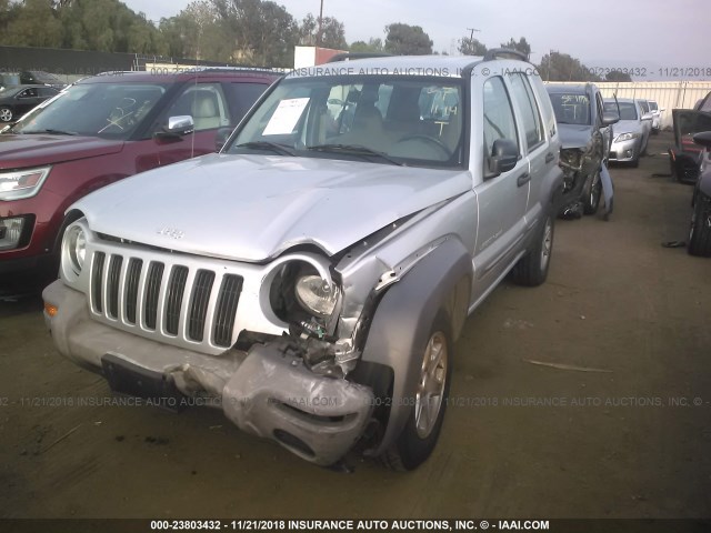 1J4GK48K63W568268 - 2003 JEEP LIBERTY SPORT/FREEDOM SILVER photo 2