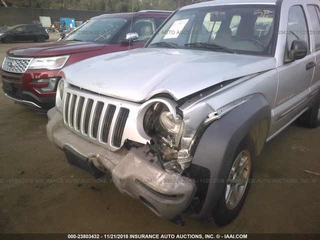 1J4GK48K63W568268 - 2003 JEEP LIBERTY SPORT/FREEDOM SILVER photo 6