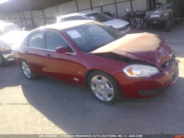 2G1WD58C679244545 - 2007 CHEVROLET IMPALA SUPER SPORT RED photo 1