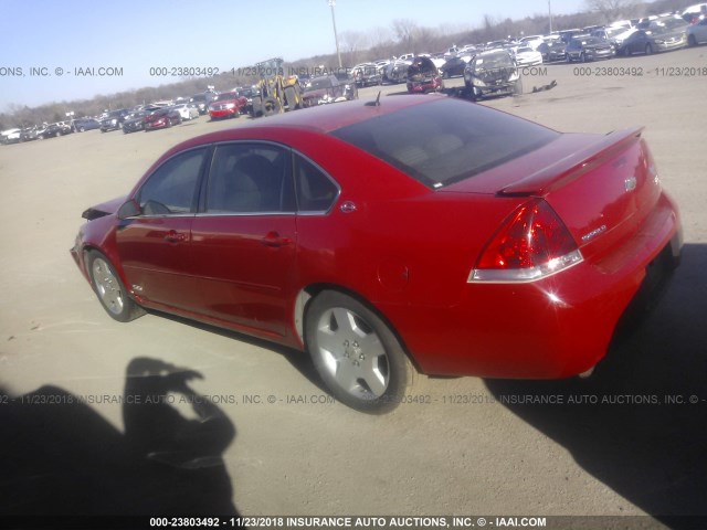 2G1WD58C679244545 - 2007 CHEVROLET IMPALA SUPER SPORT RED photo 3