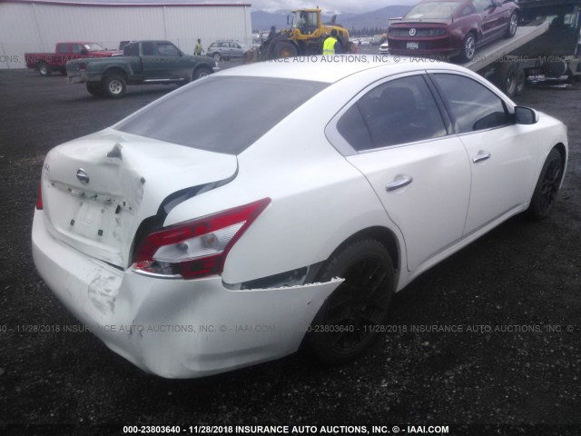 1N4AA5AP7AC859263 - 2010 NISSAN MAXIMA S/SV WHITE photo 4