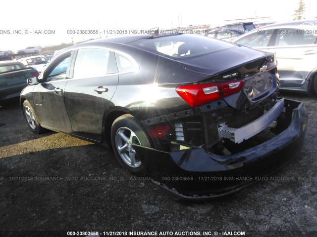 1G1ZC5ST1JF158700 - 2018 CHEVROLET MALIBU LS 黑色 照片 3