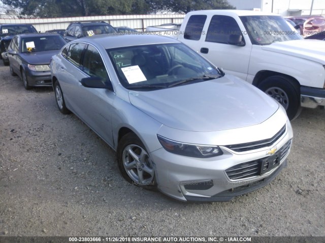 1G1ZC5ST0HF262654 - 2017 CHEVROLET MALIBU LS SILVER photo 1