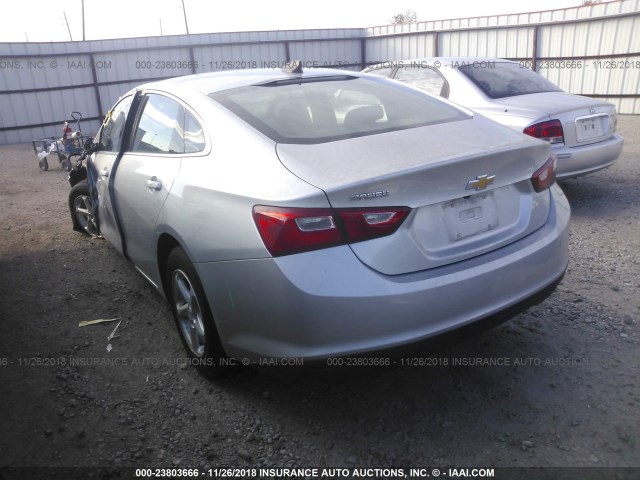 1G1ZC5ST0HF262654 - 2017 CHEVROLET MALIBU LS SILVER photo 3