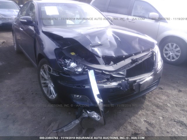 KMHGC46F79U035497 - 2009 HYUNDAI GENESIS 4.6L BLUE photo 6