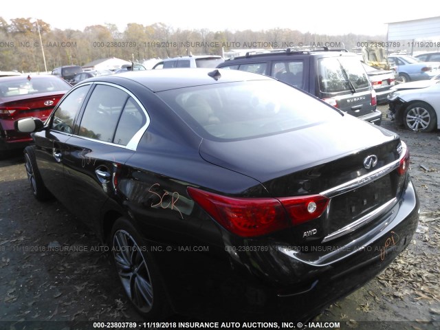 JN1BV7AR9EM704412 - 2014 INFINITI Q50 PREMIUM/SPORT BLACK photo 3