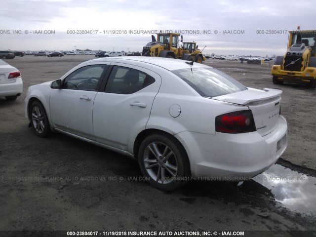 1B3BD1FG8BN508313 - 2011 DODGE AVENGER MAINSTREET Biały zdjęcie 3