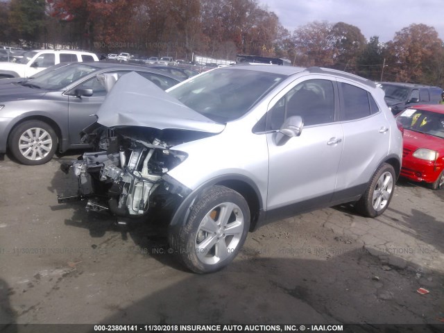 KL4CJASB7FB152086 - 2015 BUICK ENCORE SILVER photo 2