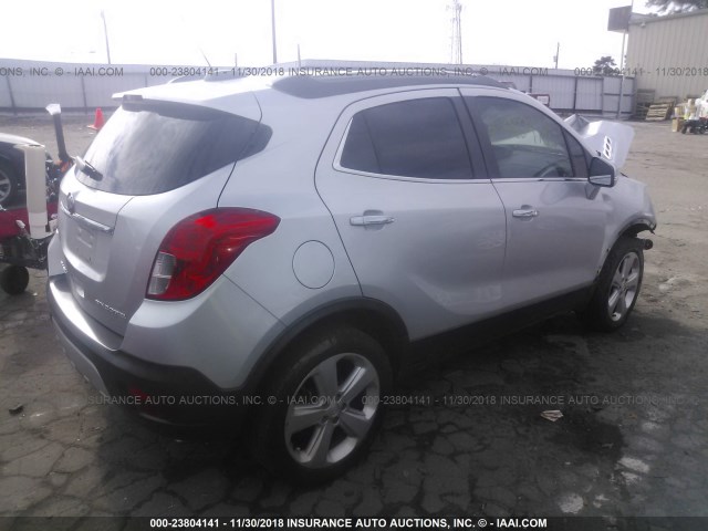 KL4CJASB7FB152086 - 2015 BUICK ENCORE SILVER photo 4