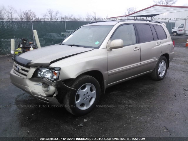 JTEDP21A860121489 - 2006 TOYOTA HIGHLANDER LIMITED GOLD photo 2