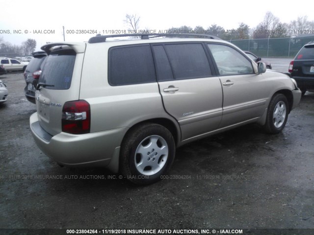 JTEDP21A860121489 - 2006 TOYOTA HIGHLANDER LIMITED GOLD photo 4