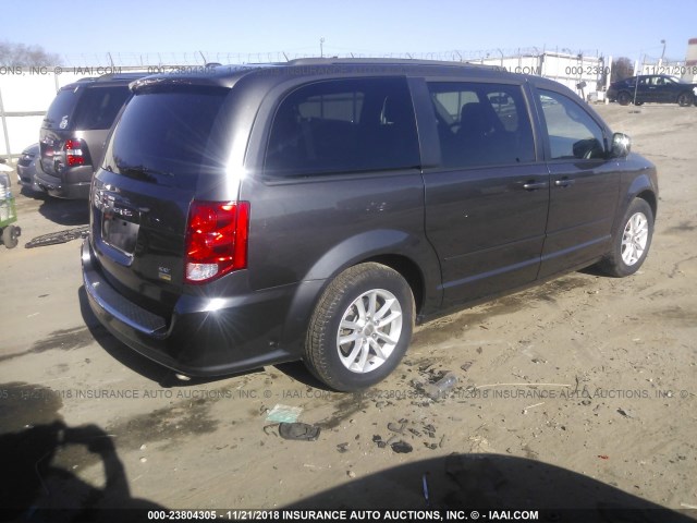 2C4RDGCG4GR395927 - 2016 DODGE GRAND CARAVAN SXT GRAY photo 4