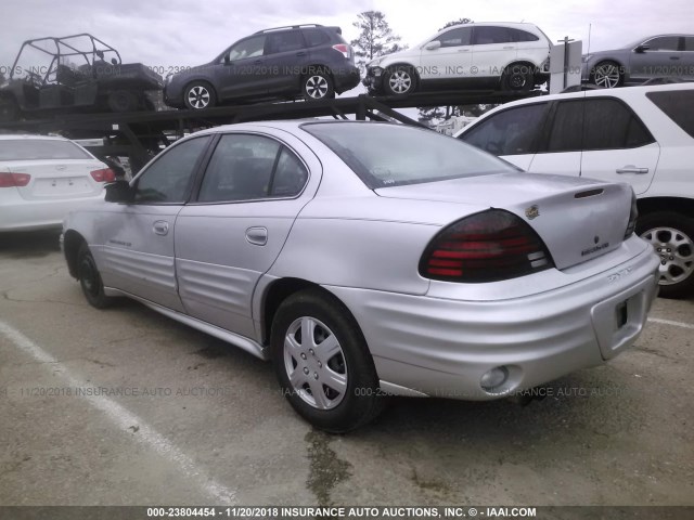 1G2NE52T11M551886 - 2001 PONTIAC GRAND AM SE SILVER photo 3