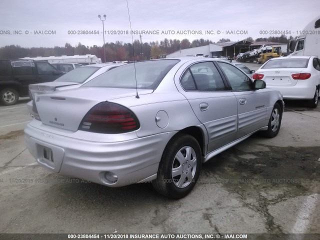 1G2NE52T11M551886 - 2001 PONTIAC GRAND AM SE SILVER photo 4