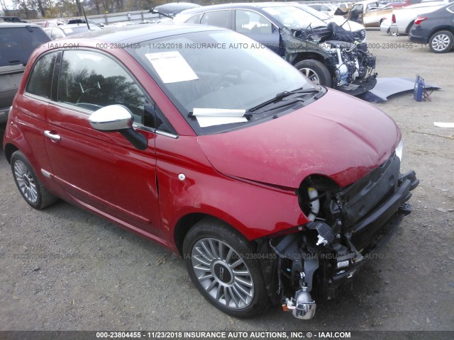 3C3CFFCR0FT513726 - 2015 FIAT 500 LOUNGE RED photo 1