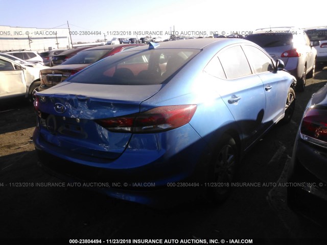 KMHD84LF2HU428024 - 2017 HYUNDAI ELANTRA SE/VALUE/LIMITED BLUE photo 4