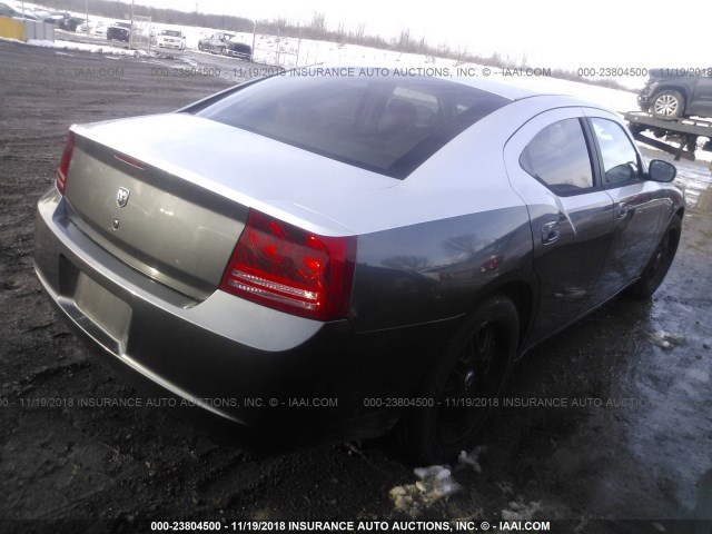 2B3KA43R37H690180 - 2007 DODGE CHARGER SE/SXT GRAY photo 4