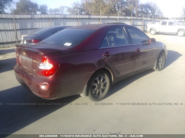 JTDBF32K920004977 - 2002 TOYOTA CAMRY LE/XLE/SE MAROON photo 4