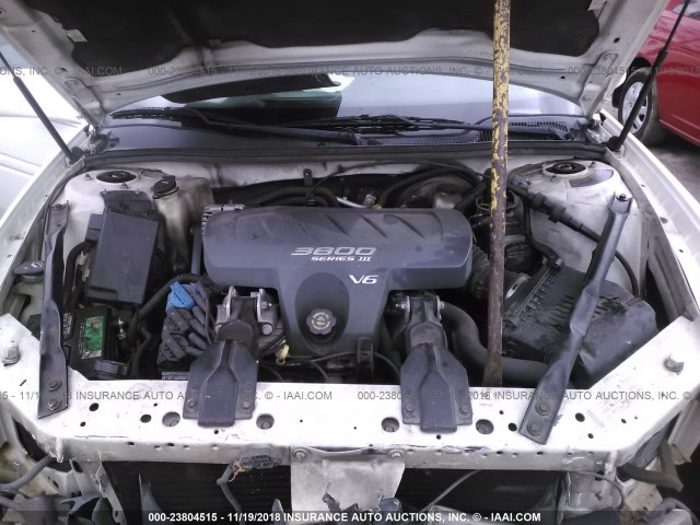 2G2WS522241160749 - 2004 PONTIAC GRAND PRIX GT2 თეთრი ფოტო 10