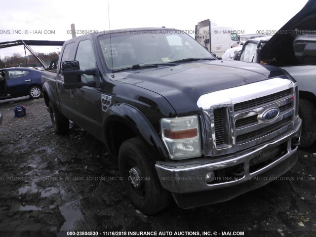 1FTWW31R28EA06808 - 2008 FORD F350 SRW SUPER DUTY BLACK photo 1