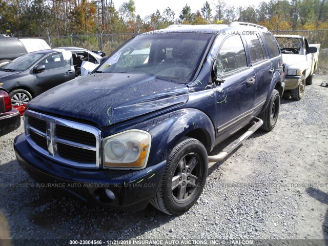 1D4HD58N26F124476 - 2006 DODGE DURANGO LIMITED BLUE photo 2