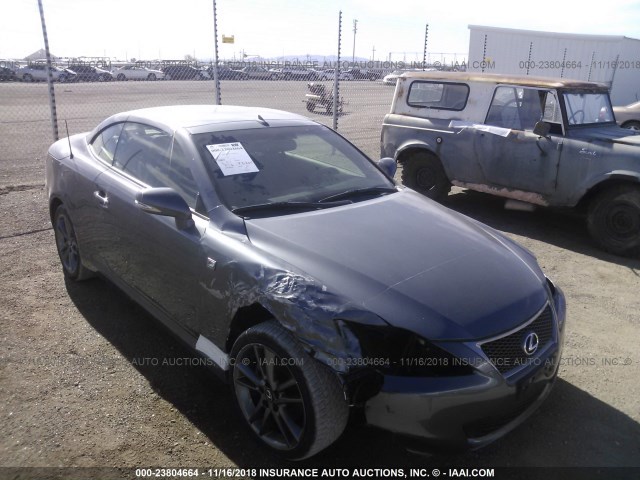 JTHFF2C28D2528525 - 2013 LEXUS IS 250 GRAY photo 1