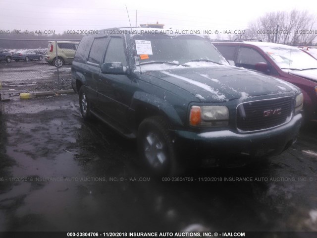 1GKEK63RXYR213594 - 2000 GMC DENALI GREEN photo 1