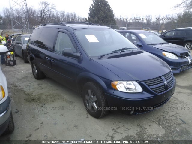 2D4GP44L95R244865 - 2005 DODGE GRAND CARAVAN SXT Dark Blue photo 1