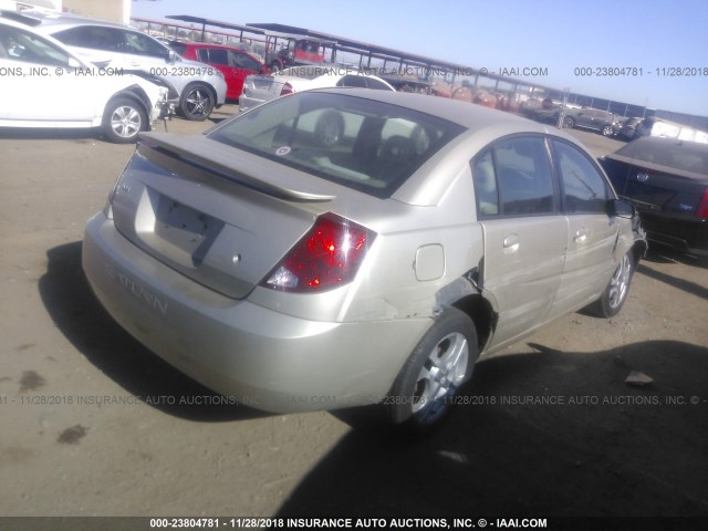 1G8AL52F84Z127830 - 2004 SATURN ION LEVEL 3 GOLD photo 4