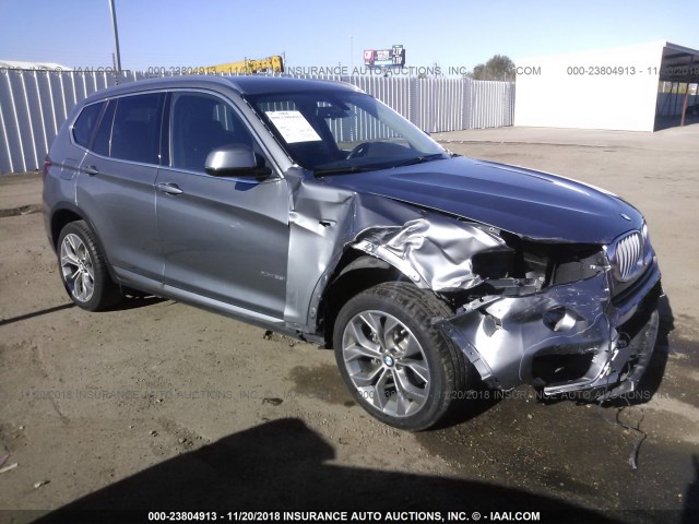 5UXWX9C53G0D70050 - 2016 BMW X3 XDRIVE28I GRAY photo 1