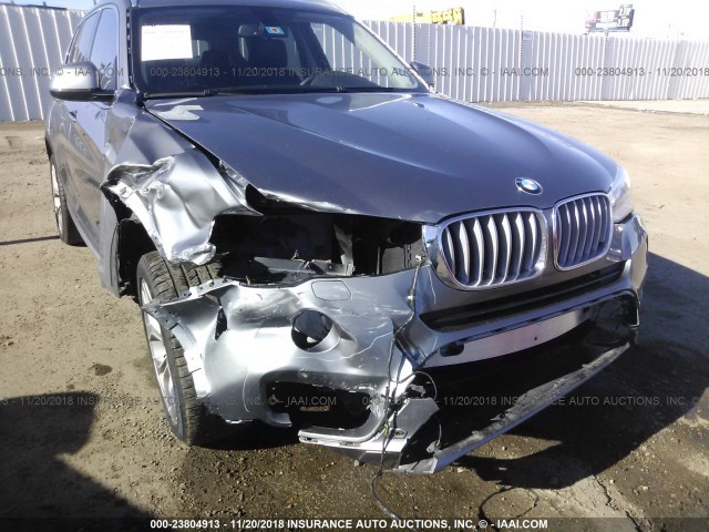 5UXWX9C53G0D70050 - 2016 BMW X3 XDRIVE28I GRAY photo 6