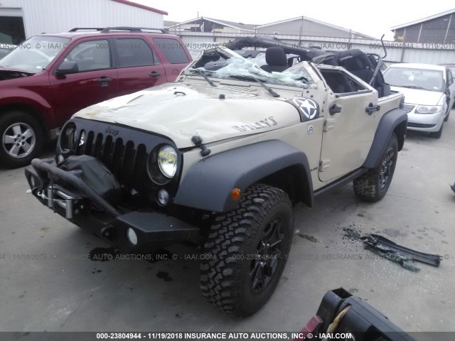 1C4AJWAG9HL688865 - 2017 JEEP WRANGLER SPORT TAN photo 2