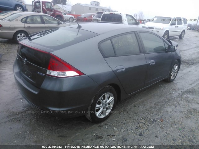 JHMZE2H74AS001078 - 2010 HONDA INSIGHT EX GRAY photo 4