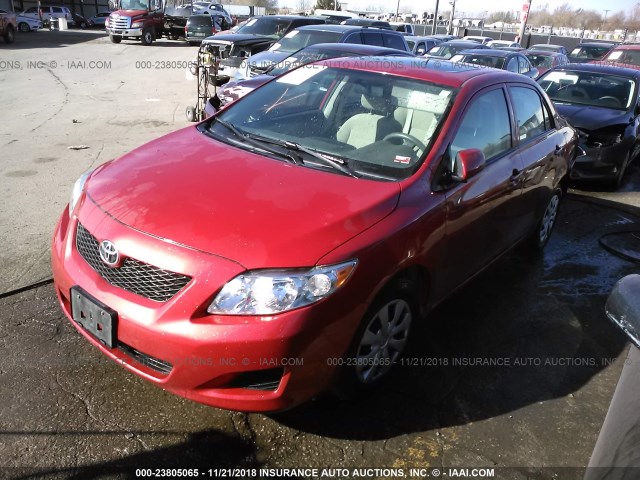 1NXBU4EE4AZ333901 - 2010 TOYOTA COROLLA S/LE/XLE RED photo 2