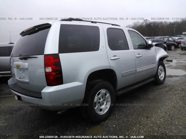 1GNSCBE06DR350021 - 2013 CHEVROLET TAHOE C1500 LT SILVER photo 4