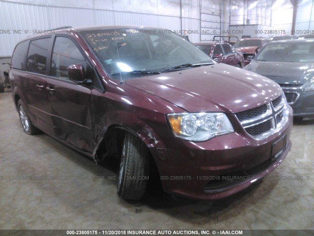 2C4RDGCG8GR266587 - 2016 DODGE GRAND CARAVAN SXT RED photo 1