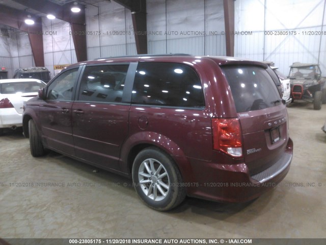 2C4RDGCG8GR266587 - 2016 DODGE GRAND CARAVAN SXT RED photo 3