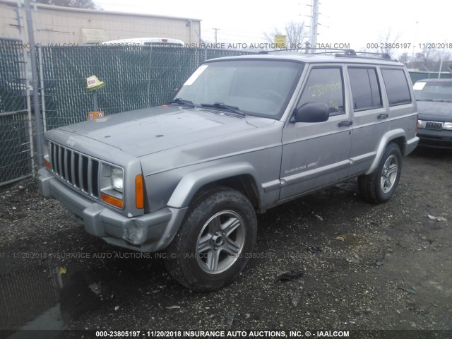 1J4FT58S9YL216261 - 2000 JEEP CHEROKEE CLASSIC GRAY photo 2