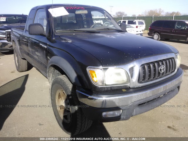 5TEWM72N23Z169862 - 2003 TOYOTA TACOMA XTRACAB BLACK photo 1