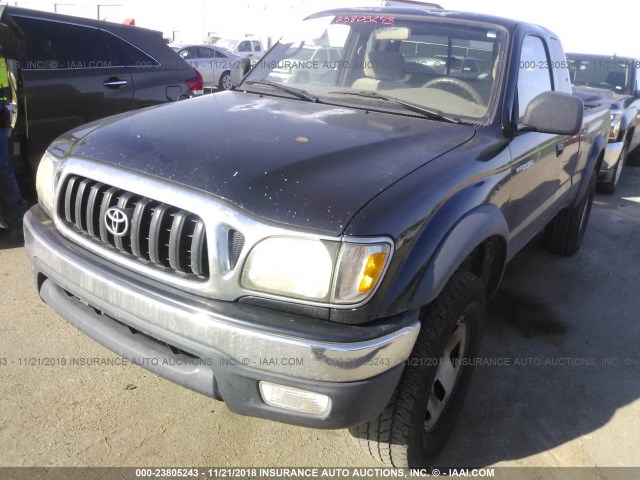 5TEWM72N23Z169862 - 2003 TOYOTA TACOMA XTRACAB BLACK photo 2