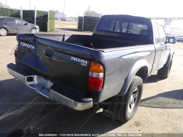 5TEWM72N23Z169862 - 2003 TOYOTA TACOMA XTRACAB BLACK photo 4