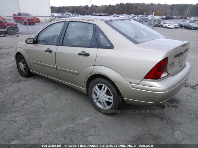 1FAFP34P01W300267 - 2001 FORD FOCUS SE/SE COMFORT GOLD photo 3