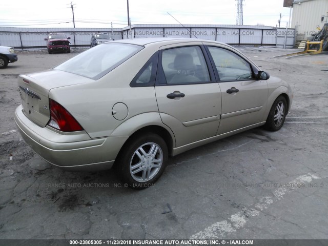 1FAFP34P01W300267 - 2001 FORD FOCUS SE/SE COMFORT GOLD photo 4