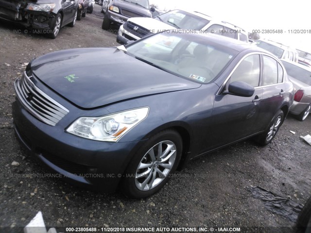 JNKCV61F59M359904 - 2009 INFINITI G37 BLUE photo 2