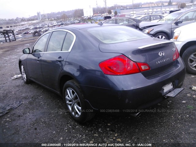 JNKCV61F59M359904 - 2009 INFINITI G37 BLUE photo 3