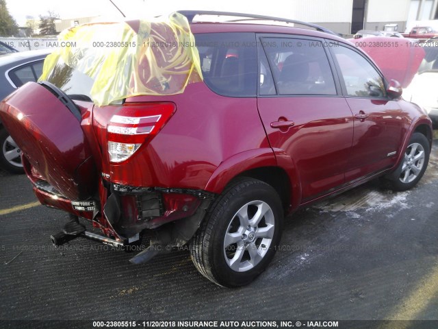 JTMBK31V29D003258 - 2009 TOYOTA RAV4 LIMITED RED photo 4