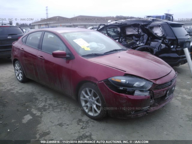 1C3CDFBA3DD288612 - 2013 DODGE DART SXT RED photo 1