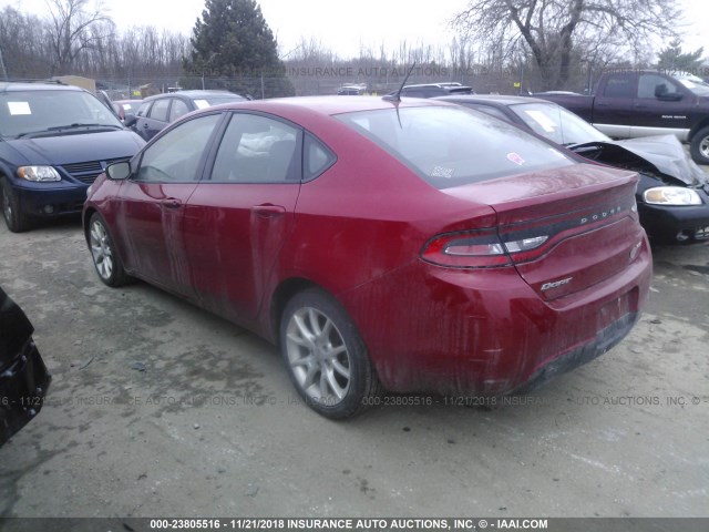 1C3CDFBA3DD288612 - 2013 DODGE DART SXT RED photo 3