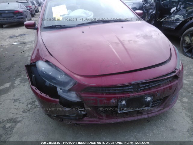 1C3CDFBA3DD288612 - 2013 DODGE DART SXT RED photo 6